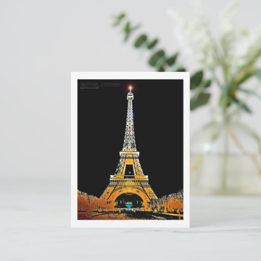 Eiffelturm, Paris, Frankreich Postkarte (Stehend Vorderseite)