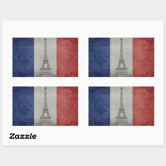 Eiffelturm, Paris Frankreich Rechteckiger Aufkleber (Blatt)