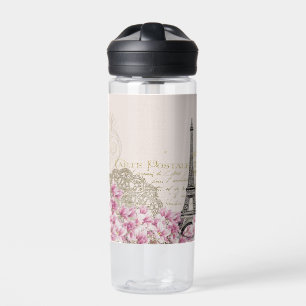 Eiffelturm Paris Frankreich Romantik Rose Vintage Trinkflasche
