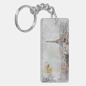 Eiffelturm. Paris, Frankreich Schlüsselanhänger (Vorderseite links)