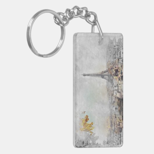 Eiffelturm. Paris, Frankreich Schlüsselanhänger (Vorderseite links)