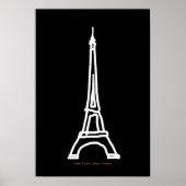 Eiffelturm Paris/Frankreich Schwarz-weiß Poster (Vorne)