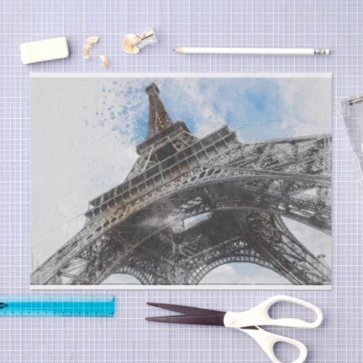 Eiffelturm, Paris, Frankreich Seidenpapier (Handwerk)