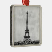 Eiffelturm Paris Frankreich Silbernes Ornament (Rechts)