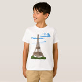 Eiffelturm Paris Frankreich T-Shirt (Vorne ganz)