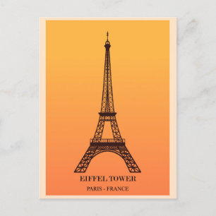 Eiffelturm Paris Frankreich Vintage Postkarte