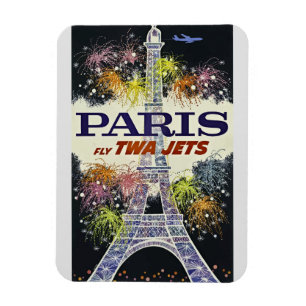 Eiffelturm Paris Frankreich Vintage-Reiseposter Magnet