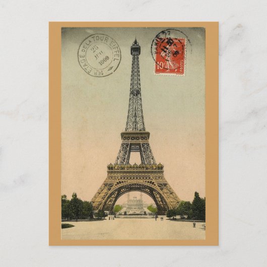 Eiffelturm, Paris, Frankreich, Vintages Retro Postkarte (Vorderseite)