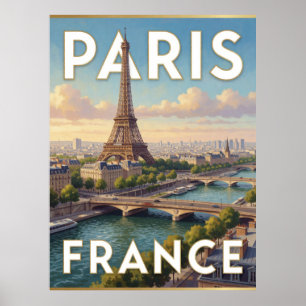 Eiffelturm Paris Frankreich Wahrzeichen Szene Poster