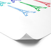 Eiffelturm Paris Frankreich Wanddekor Poster (Ecke)