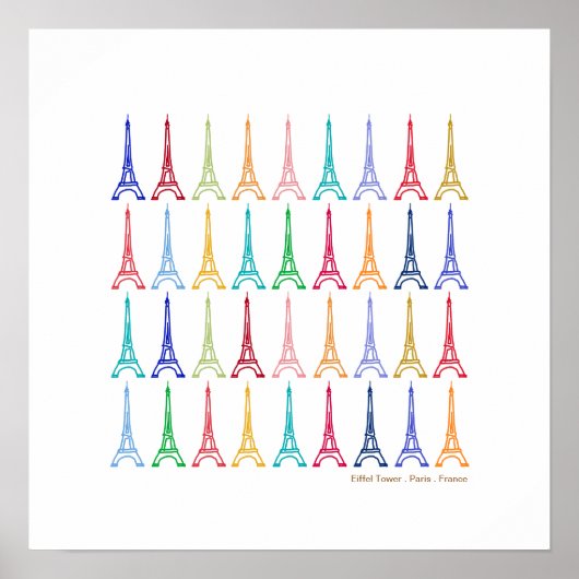 Eiffelturm Paris Frankreich Wanddekor Poster (Vorne)