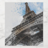 Eiffelturm, Paris, Frankreich Weinetikett (Einzelnes Label)