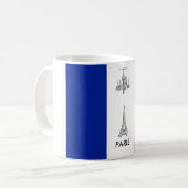 Eiffelturm Paris, Französische Fahne Tasse (Vorderseite Links)