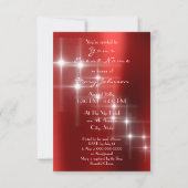 Eiffelturm Paris Funkelnd Stars Roter Wein Diamant Einladung (Rückseite)