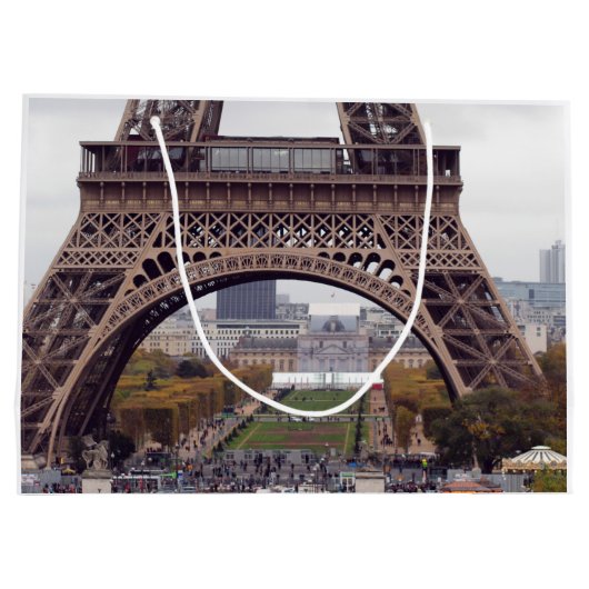 Eiffelturm Paris Geschenktasche Große Geschenktüte (Rückseite)