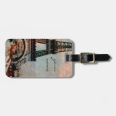Eiffelturm-Paris-Gewohnheits-Gepäckanhänger Gepäckanhänger (Vorderseite horizontal)