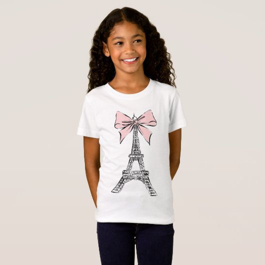 Eiffelturm Paris Girls T - Shirt (Vorne ganz)
