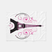 Eiffelturm Paris Gradient Swirl Design Fleecedecke (Vorderseite (Horizontal))