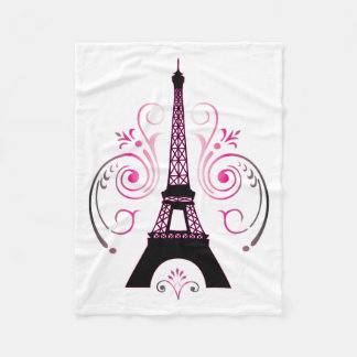 Eiffelturm Paris Gradient Swirl Design Fleecedecke