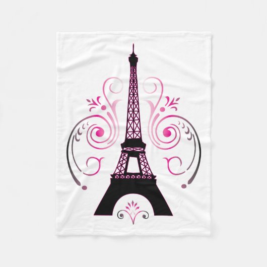 Eiffelturm Paris Gradient Swirl Design Fleecedecke (Vorderseite)