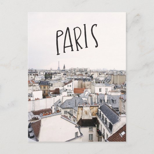 Eiffelturm Paris Handschrift Postkarte (Vorderseite)