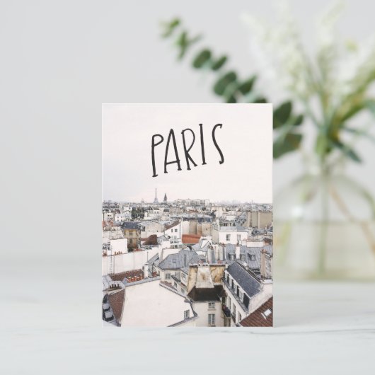 Eiffelturm Paris Handschrift Postkarte (Stehend Vorderseite)