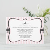 Eiffelturm Paris Hochzeit Einladung (Stehend Vorderseite)