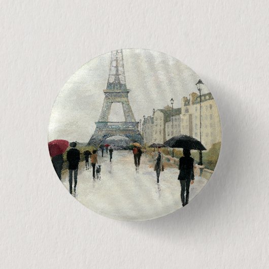 Eiffelturm | Paris im Regen Button (Vorderseite)
