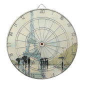 Eiffelturm | Paris im Regen Dartscheibe (vorne)