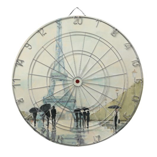 Eiffelturm | Paris im Regen Dartscheibe (vorne)
