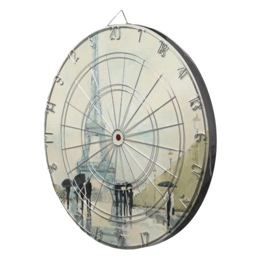 Eiffelturm | Paris im Regen Dartscheibe (Vorderseite rechts)