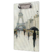 Eiffelturm | Paris im Regen Klemmbrett (Links)