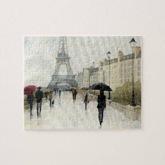 Eiffelturm | Paris im Regen Puzzle (Horizontal)