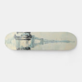 Eiffelturm | Paris im Regen Skateboard (Horizontal)