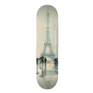 Eiffelturm Paris im Regen Skateboard