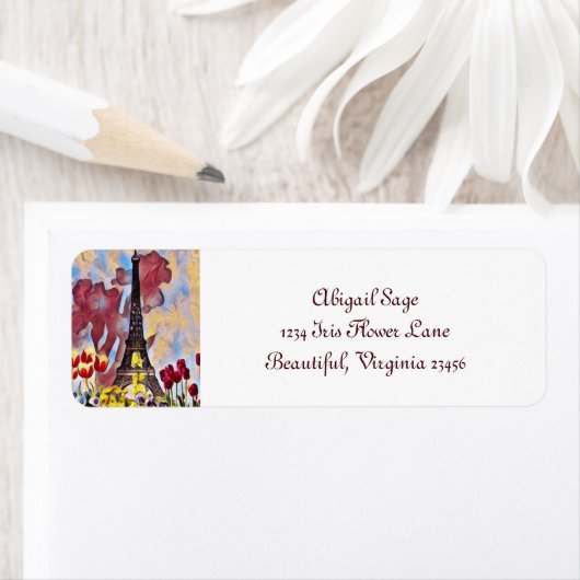 Eiffelturm, Paris Iris, Tulips Spring Blumen (Insitu)