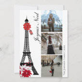 Eiffelturm Paris Joyeux Weihnachten 3 Foto Weihnac (Vorderseite)