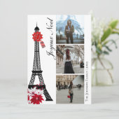 Eiffelturm Paris Joyeux Weihnachten 3 Foto Weihnac (Stehend Vorderseite)