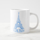 Eiffelturm.Paris Jumbo-Tasse (Rechts)