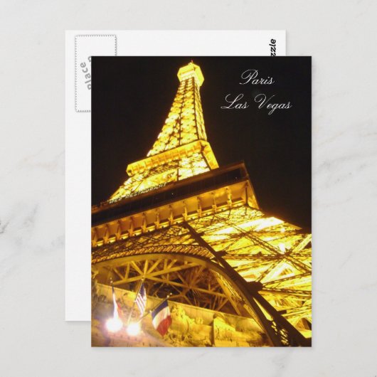 Eiffelturm, Paris Las Vegas Postkarte (Vorne/Hinten)