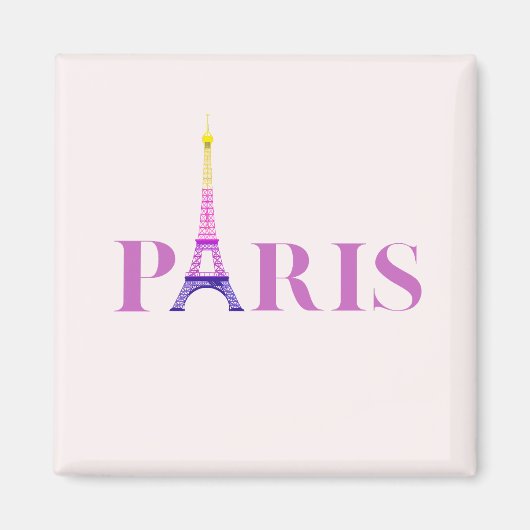 Eiffelturm-Paris-Lebendig und Bunt- Magnet (Vorne)