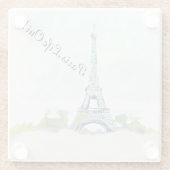Eiffelturm|Paris Life Oui Farbtinte Illustration Glasuntersetzer (Rückseite)