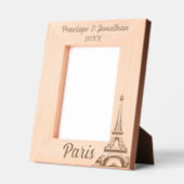 Eiffelturm Paris mit Individuelle Name & Datum Geätzte Rahmen (Links)