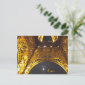 Eiffelturm Paris - Mondlicht Postkarte (Stehend Vorderseite)
