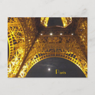 Eiffelturm Paris - Mondlicht Postkarte