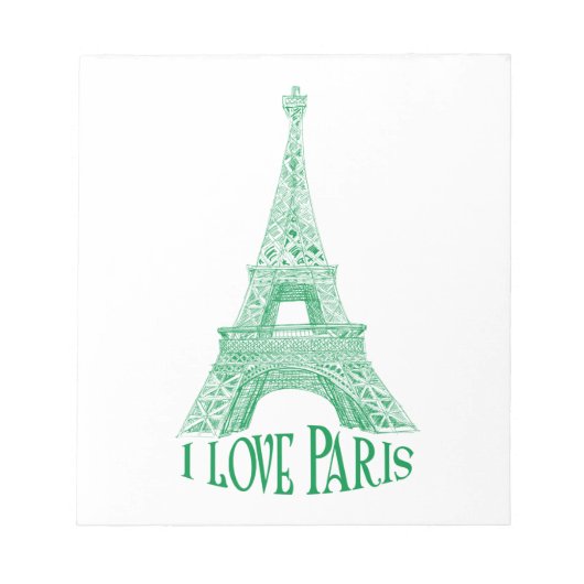 Eiffelturm.Paris Notizblock (Vorderseite)
