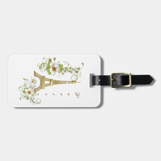 Eiffelturm / Paris persönlich Gepäckanhänger (Vorderseite horizontal)