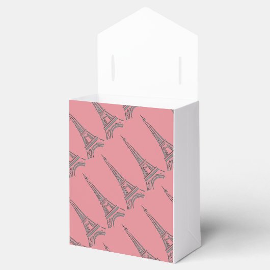 Eiffelturm Paris Pink Gastgeschenk Boxes Geschenkschachtel (Geöffnet)