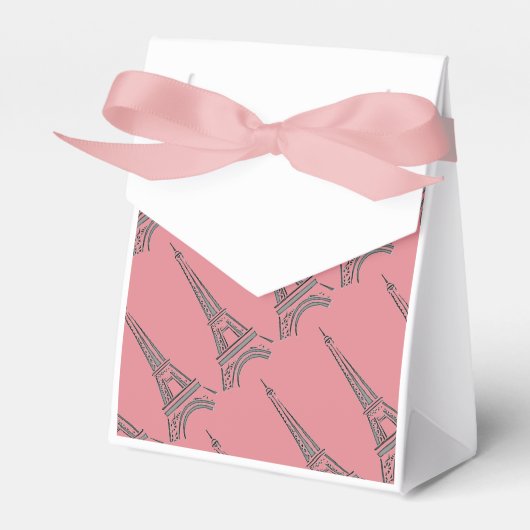 Eiffelturm Paris Pink Gastgeschenk Boxes Geschenkschachtel (Vorderseite)