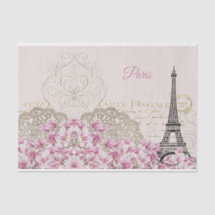 Eiffelturm, Paris Pink Magnolia - Tissue Paper Seidenpapier
